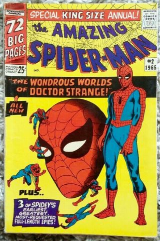 The Spider - Man Annual 2 (1965) Silver Age Dr.  Strange App 3 Stories