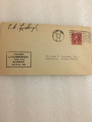 Charles Lindbergh Signed Cover Aviation Pioneer