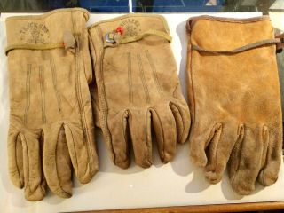 Vintage Wells Lamont Trucker ' s Special Leather Gloves Freddy Krueger Size Medium 2