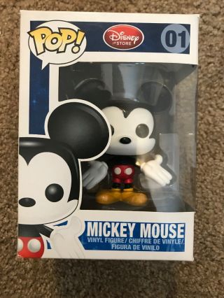 Funko Pop Vinyl Figure 01 Mickey Mouse Disney Store Red Label Rare Vaulted