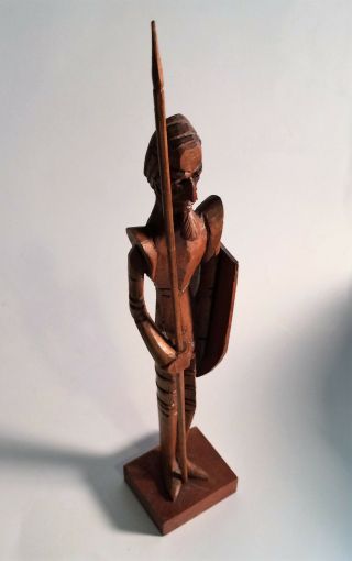 Vintage 1959 14 " Don Quixote De La Mancha Hand Carved Wooden Statue From Mexico