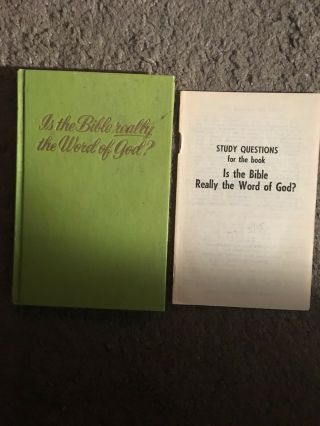 1969 Bible Really Word Of God? 1st Ed & Questions Watchtower Jehovah 