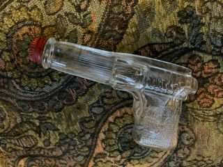 Vintage - Antique Glass Jr 22 Pistol Candy Container Screw Cap
