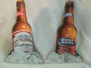Budweiser Bud Light Cardboard Stand Up Bottle Signs