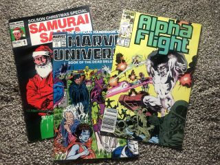 Jim Lee.  First Three Published Work In Comics.  Samurai Santa,  Alpha Flight 51
