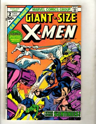 Giant Size X - Men 2 Vf Marvel Comic Book Wolverine Storm Cyclops Beast Gk4