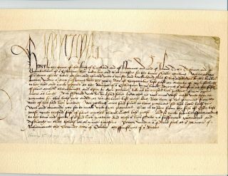 King Henry Viii Hand Signed Extremely Rare Historical Document,  1509
