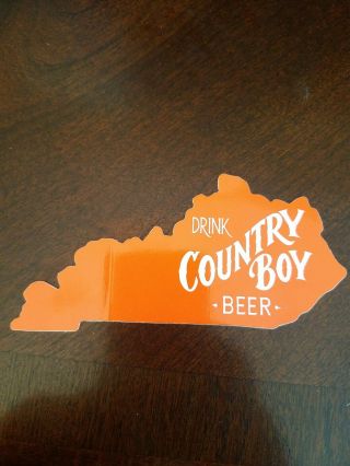 Country Boy Brewing,  Craft Beer Brewery Sticker Logo Lexington Kentucky