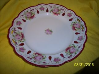 Moritz Zdekauer M.  Z.  Austria Porcelain Handled Cake Plate 11 " 1891 - 1917 Berry