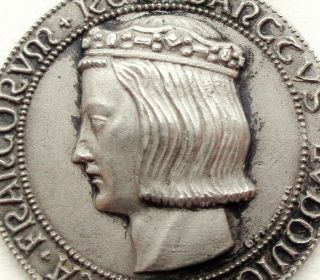Saint Louis - King Of France - Rare Antique Art Medal Signed Raymond Betannier