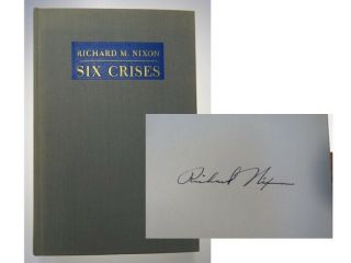 Richard Nixon Stamped Signature? Signed Six Crises Book President United States