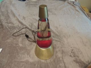 Lava Light Lamp.  Vintage.  Red Wax,  Clearish Liquid.