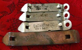 Ballantine Bottle opener 4 one is copper 1950 1958 1961 1963 Walden & Vaughn 2