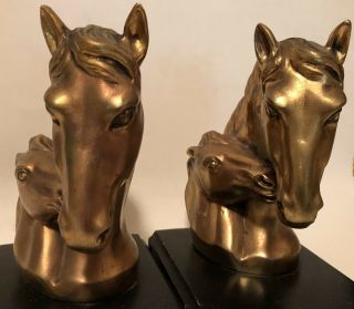 Vintage J B Hirsch Bookend Set Horse And Foal