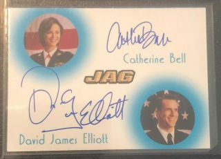 2006 Jag Catherine Bell/david James Elliott Dual Auto Card /100