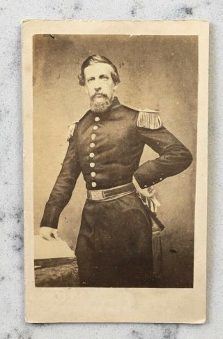 Antique Civil War Cdv Photograph Confederate General John S.  Bowen Csa Anthony
