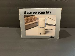 Vintage Braun Hl - 70 Desk Fan Reinhold Weiss Chocolate Brown Japan