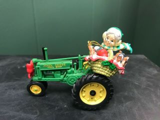 John Deere Christmas Ornament Grandma On Tractor Vintage 1998