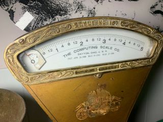 VTG ANTIQUE 5LB DAYTON COMPUTING SCALE 1906 STYLE 167 GENERAL STORE CANDY OLD 2