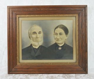 Antique 19th Century Victorian Charcoal Portrait Painting Frame Fits 20x16