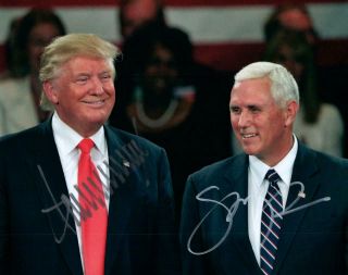 Donald Trump Mike Pence 8x10 Signed Photo Autographed Picture With