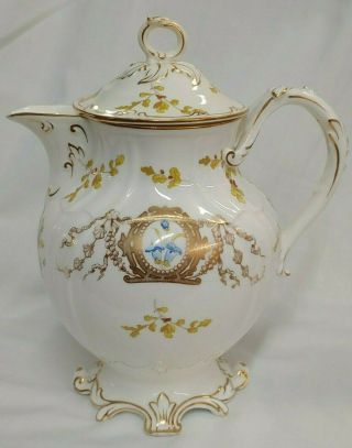 Brown Westhead Moore China Couldon Ware Tea Pot Potters To Her Majesty England