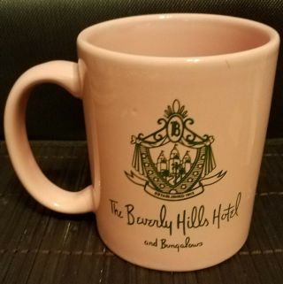 The Beverly Hills & Bungalows Coffee Mug Pink Crown Logo Tea Cup