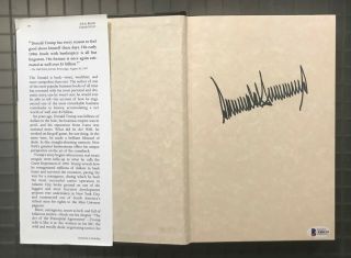 President Donald Trump Signed Art Of The Comeback Book Beckett Bas Loa Auto