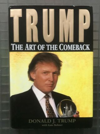 President Donald Trump Signed ART OF THE COMEBACK Book Beckett BAS LOA AUTO 3