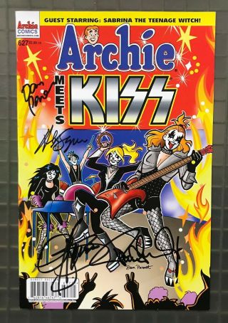 Kiss Meets Archie 4x Signed Comic Book W/ Gene Simmons Paul Stanley,  Jsa Loa