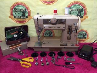 Vintage Singer 401a Sewing Machine Cleaned Serviced &