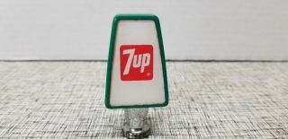 Vintage Red 7up 7 - Up Soda Fountain Machine Pull Tab Handle Metal Bottom