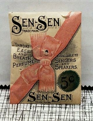 Vintage Antique Sen - Sen Throat Ease And Breath Perfume Never Opened Lozenge