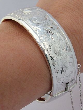 1961 London Hallmark Georg Jensen Vintage Solid Sterling Silver Bangle Bracelet