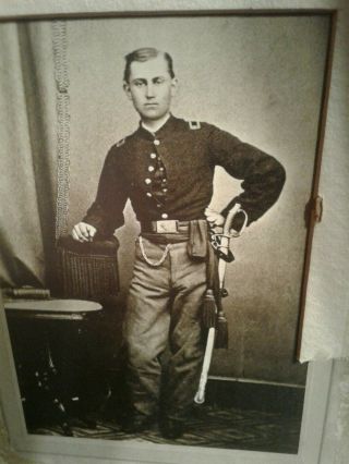 Civil War U.  S.  Army Lieutenant Albumen - Named