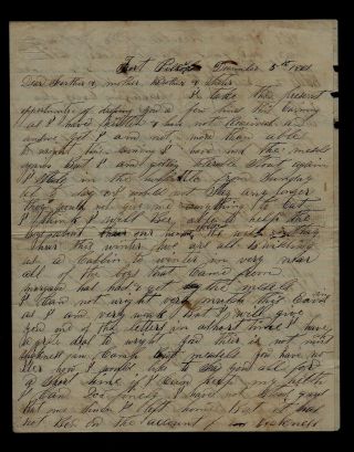 Confederate Civil War Letter - 40th Tennessee Infantry At Fort Pillow,  Tn - Wow