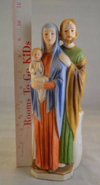 Vintage Holy Family Planter - Mary,  Joseph,  And Baby Jesus