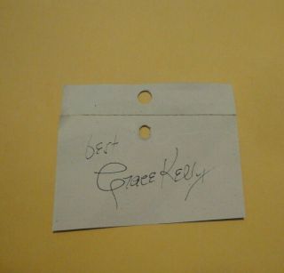 Grace Kelly Signed Scrapbook Page Cut Autograph Vintage