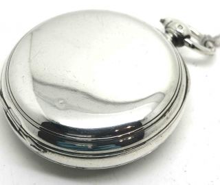 A Lovely Vintage Silver Open Faced J W Benson Ludgate Pocket Watch 3