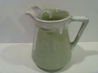 Old Vintage Antique Western Stoneware Pitcher,  Monmouth,  Il