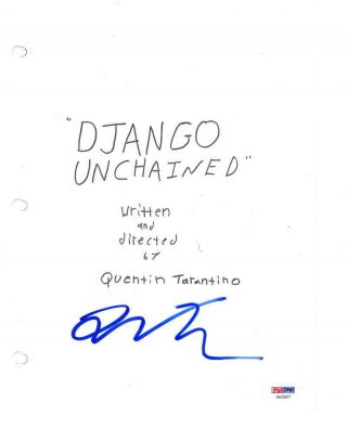 Quentin Tarantino Signed Django Unchained Script Authentic Autograph Psa Dna