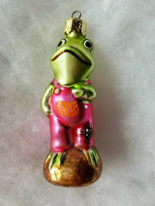 Christopher Radko Froggy Child 91 - 026 - 0 Glass Christmas Ornament
