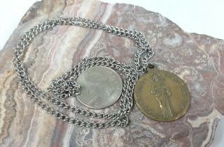 Vintage Saint Jude Medal,  Pendant With Reliquary On Back Made In Italy