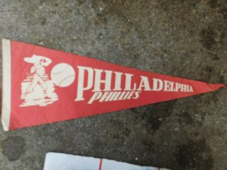 Vintage Philadelphia Phillies Soft Felt Baseball Pennant