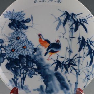 Chinese Porcelain Handmade Birds&Flowers Plate Made By The Royal of Qianlong XPZ 2