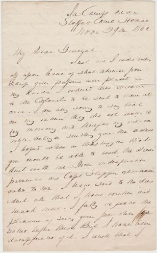 1862 Civil War Gen.  John Cochrane Autograph Letter Signed - Meeting W/ Lincoln