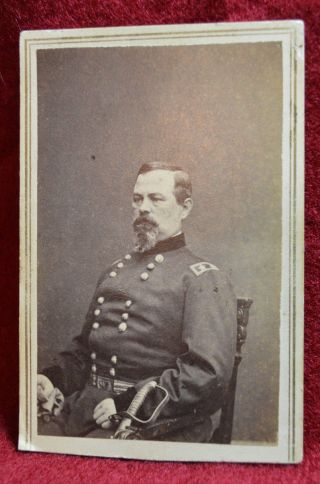 Cdv Major General Irwin Mcdowell With Sword E & H.  T.  Anthony From Brady Negative