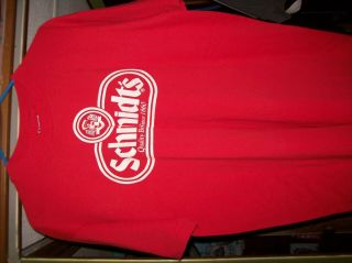 Vtg Schmidt ' s Quality Beer Since 1860 Silk - Screened T - Shirt (Red - XL) 2
