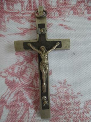 Divine Antique French Crucifix - Skull & Crossbones