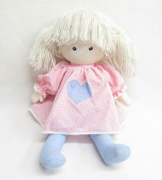 Vtg Rag Doll Caroline Applause/dolls By Pauline Blonde Yarn Hair